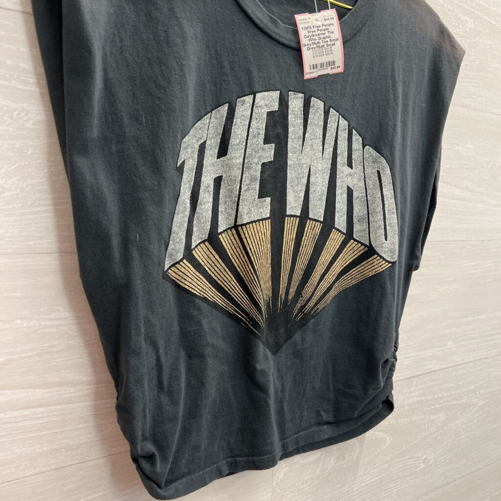 Free People Daydreamer The Who Graphic Grey/Multi Tee Small