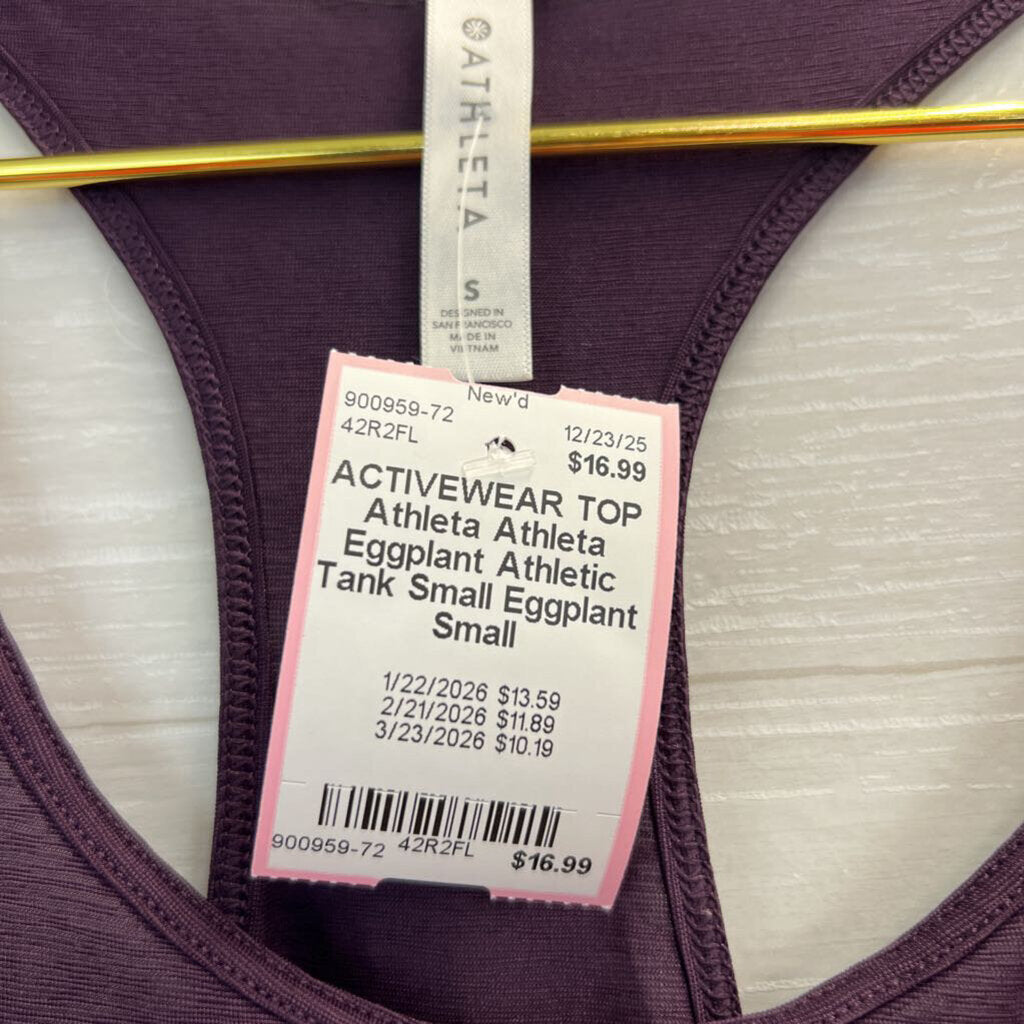 Athleta Eggplant Athletic Tank Small