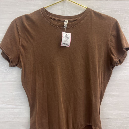 Intimately Free People Brown Shortsleeve Bodysuit Medium
