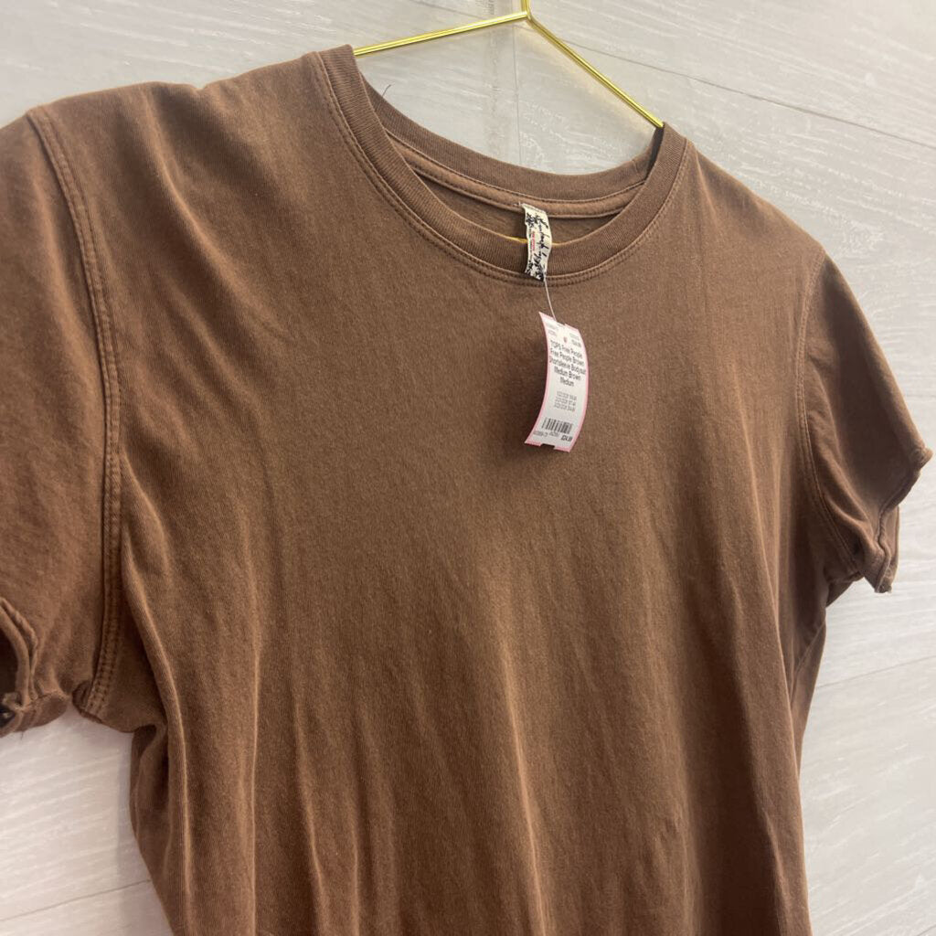 Intimately Free People Brown Shortsleeve Bodysuit Medium