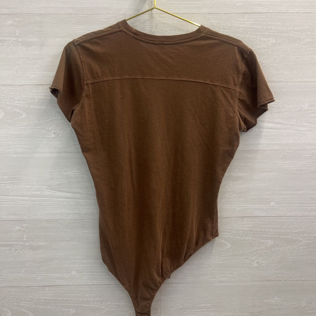 Intimately Free People Brown Shortsleeve Bodysuit Medium