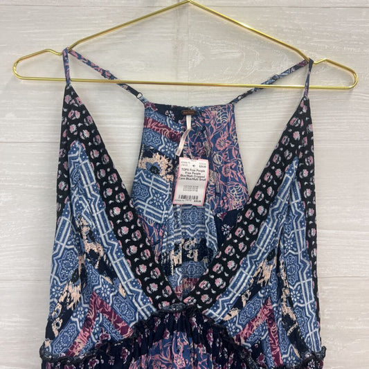 Free People Blue/Multi Cropped Cami
