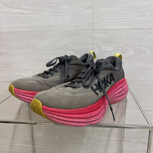 Hoka Bondi Grey/Pink 7.5