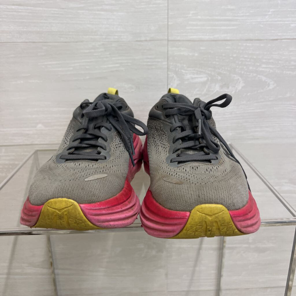 Hoka Bondi Grey/Pink 7.5