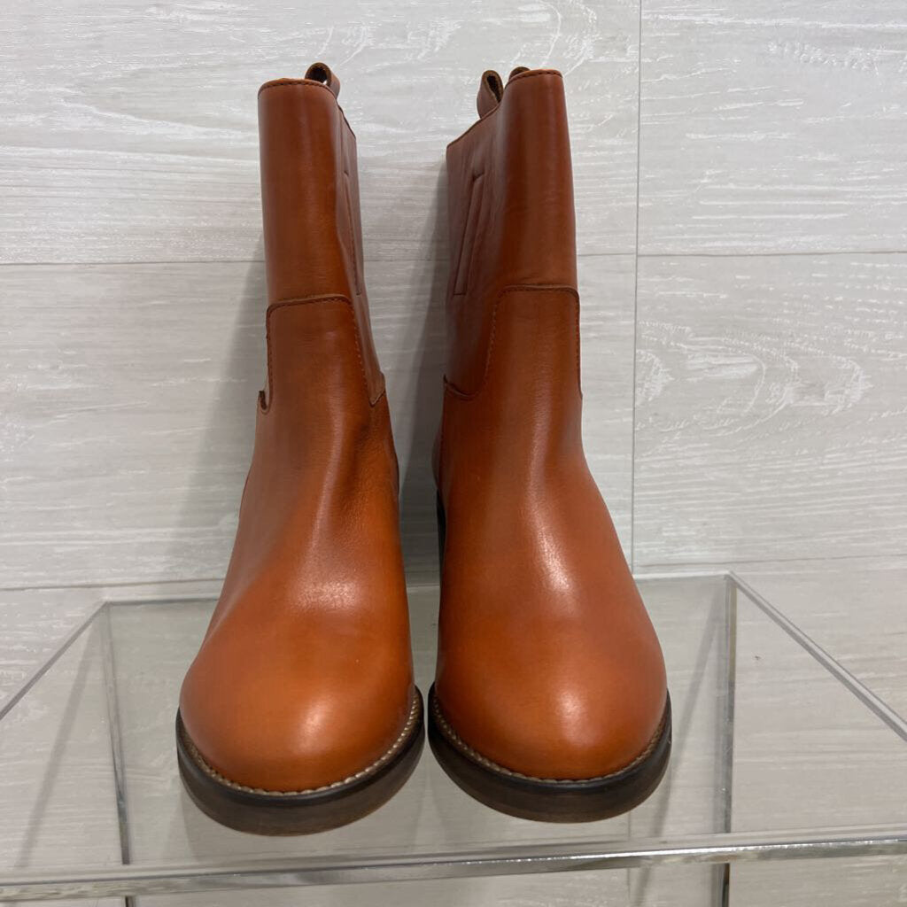 Free People Brown Leather Tabby Ankle Boots 38