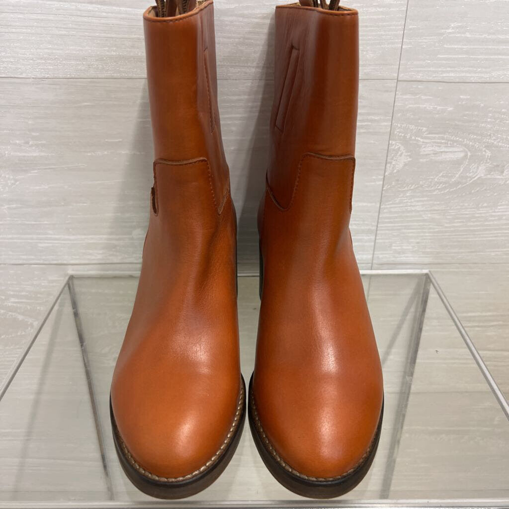 Free People Brown Leather Tabby Ankle Boots 38