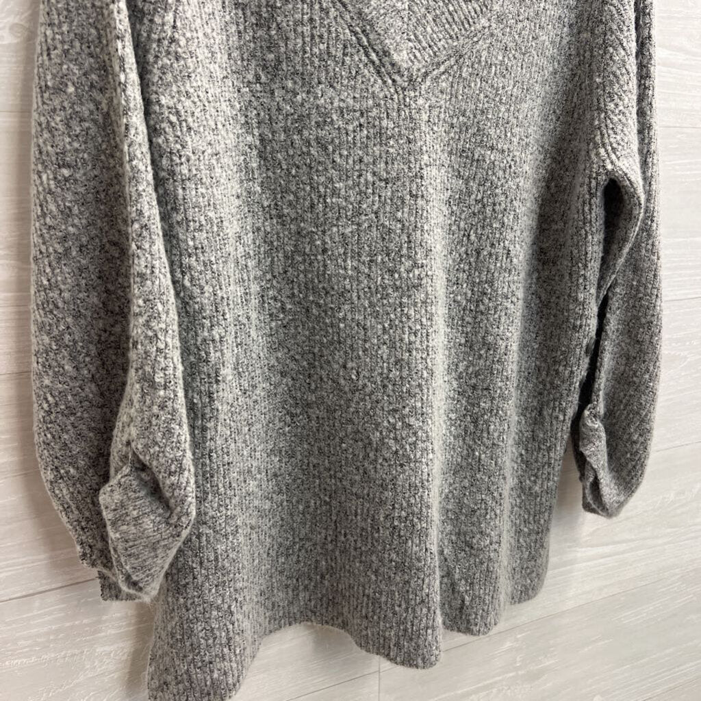 Fever Soft Grey Knit V Neck Sweater Extra Large