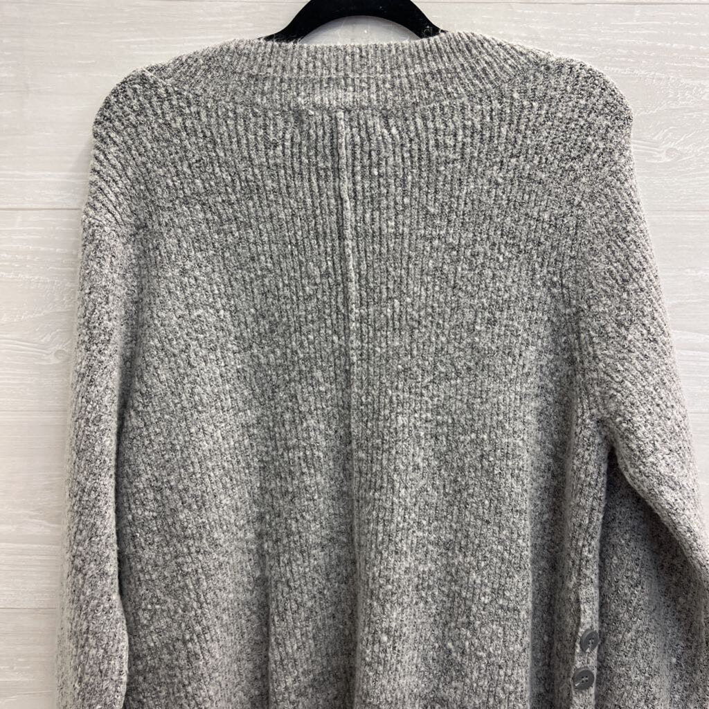 Fever Soft Grey Knit V Neck Sweater Extra Large