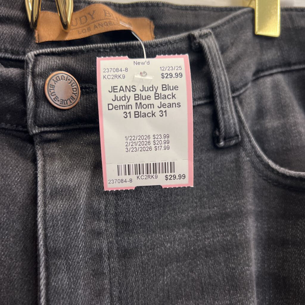 Judy Blue Black Demin Mom Jeans 31
