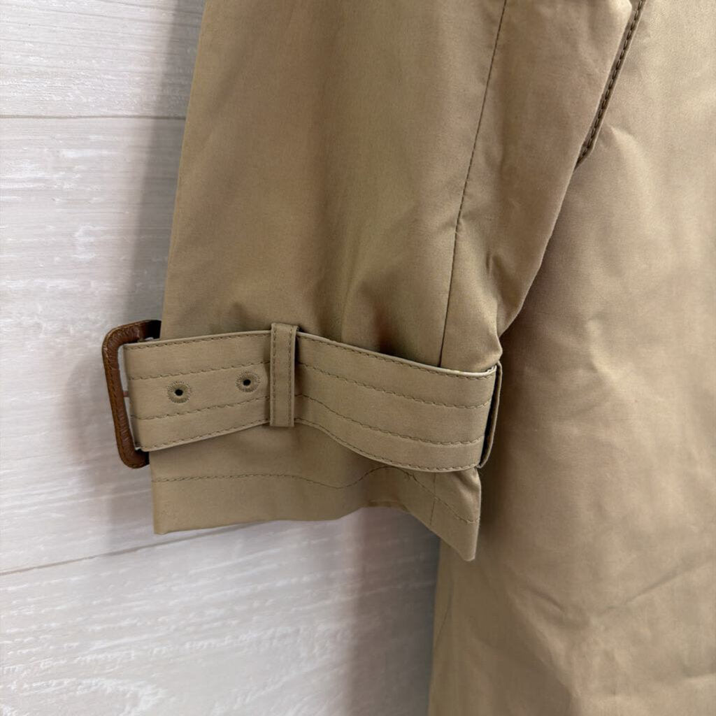 Coach Brown Double Breasted Belted Trench Coat Medium