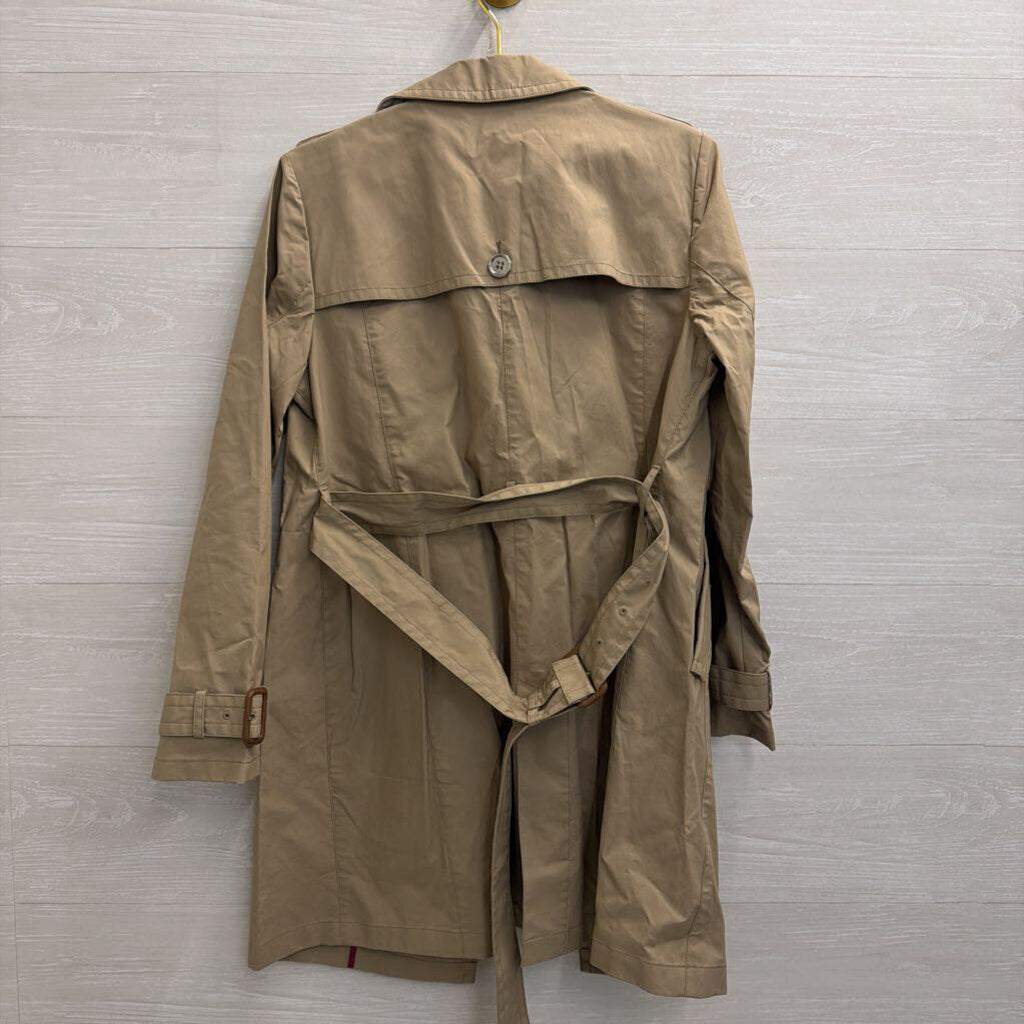 Coach Brown Double Breasted Belted Trench Coat Medium