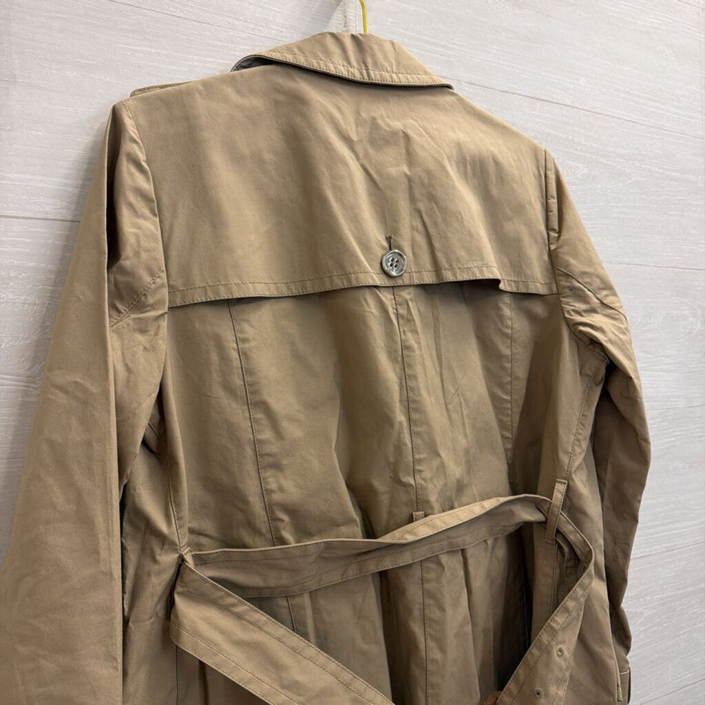 Coach Brown Double Breasted Belted Trench Coat Medium