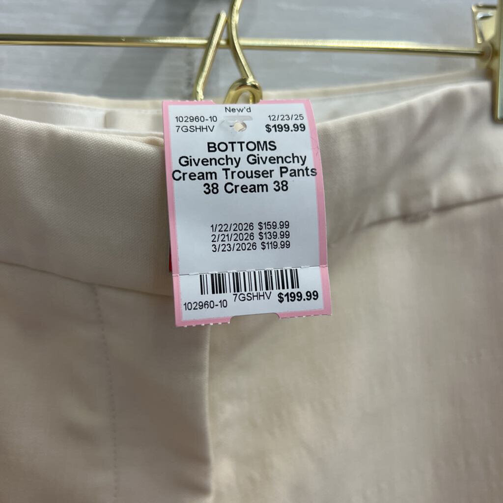 Givenchy Cream Trouser Pants 38