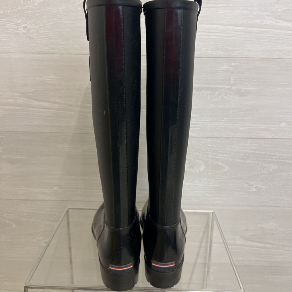 Tommy Hilfiger Black Karissa Pull On Rain Boots 9