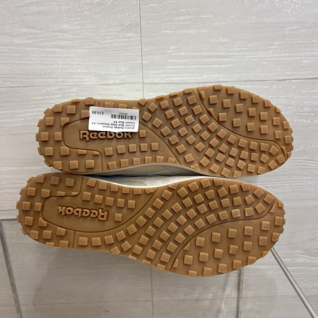 Reebok Cream/ Blue Glide Sneakers 8.5