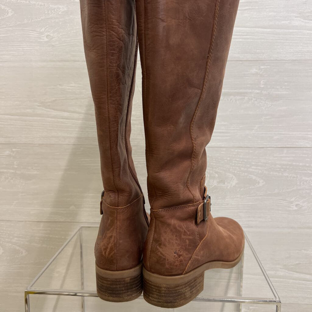 Lucky Brand Brown Leather Inifita Tall Riding Boots 9