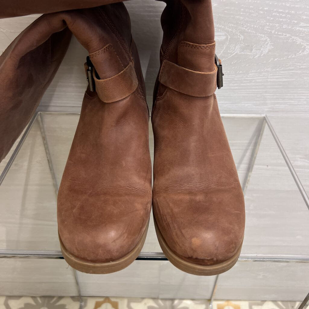 Lucky Brand Brown Leather Inifita Tall Riding Boots 9