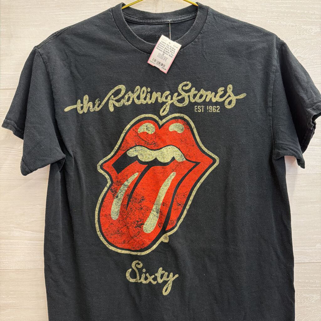 The Rolling Stones Black Short Sleeve Graphic Tee Medium