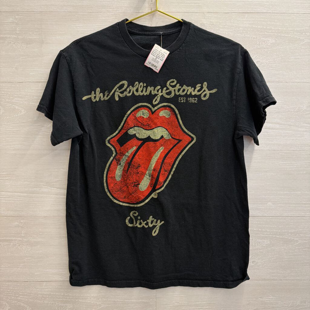 The Rolling Stones Black Short Sleeve Graphic Tee Medium