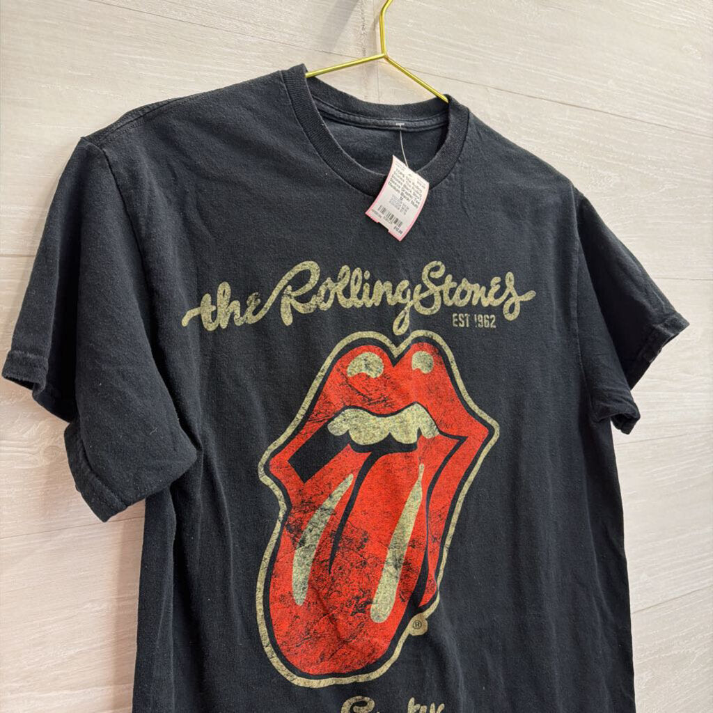 The Rolling Stones Black Short Sleeve Graphic Tee Medium
