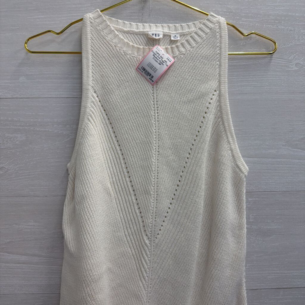 Gap Cream Knit Tank Top Medium Petite