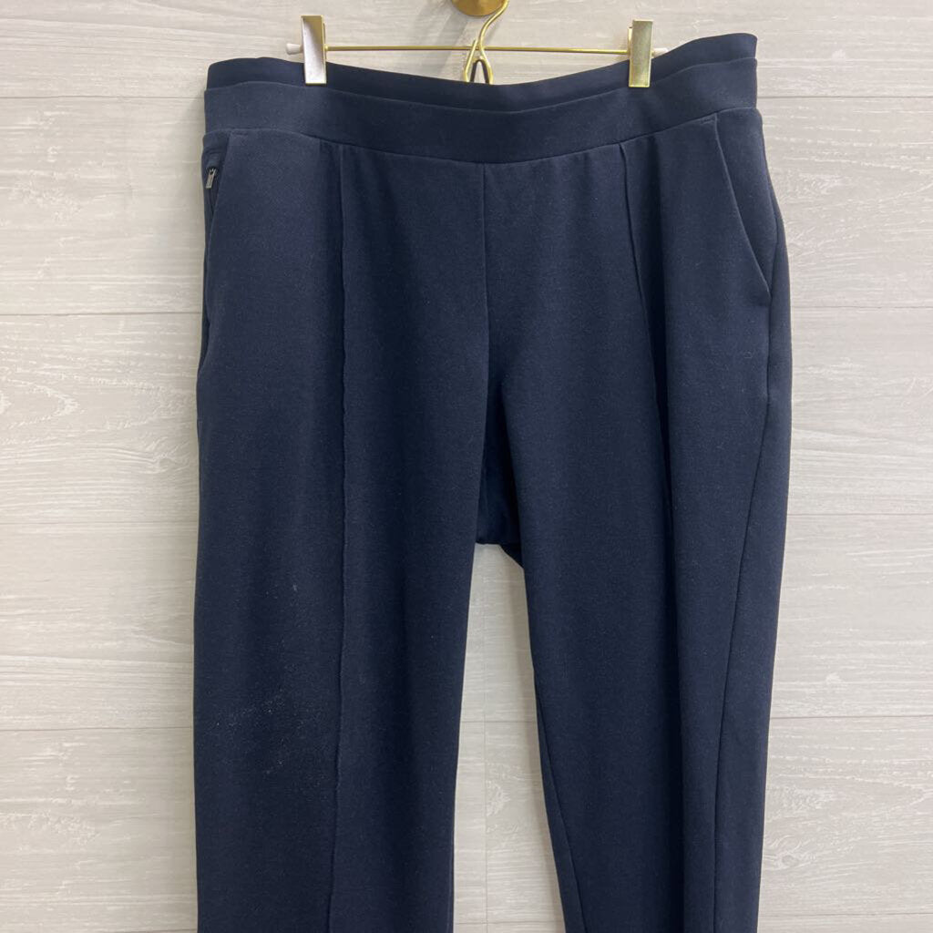 Athleta Navy Wide Leg Pull On Pants Extra Large Tall