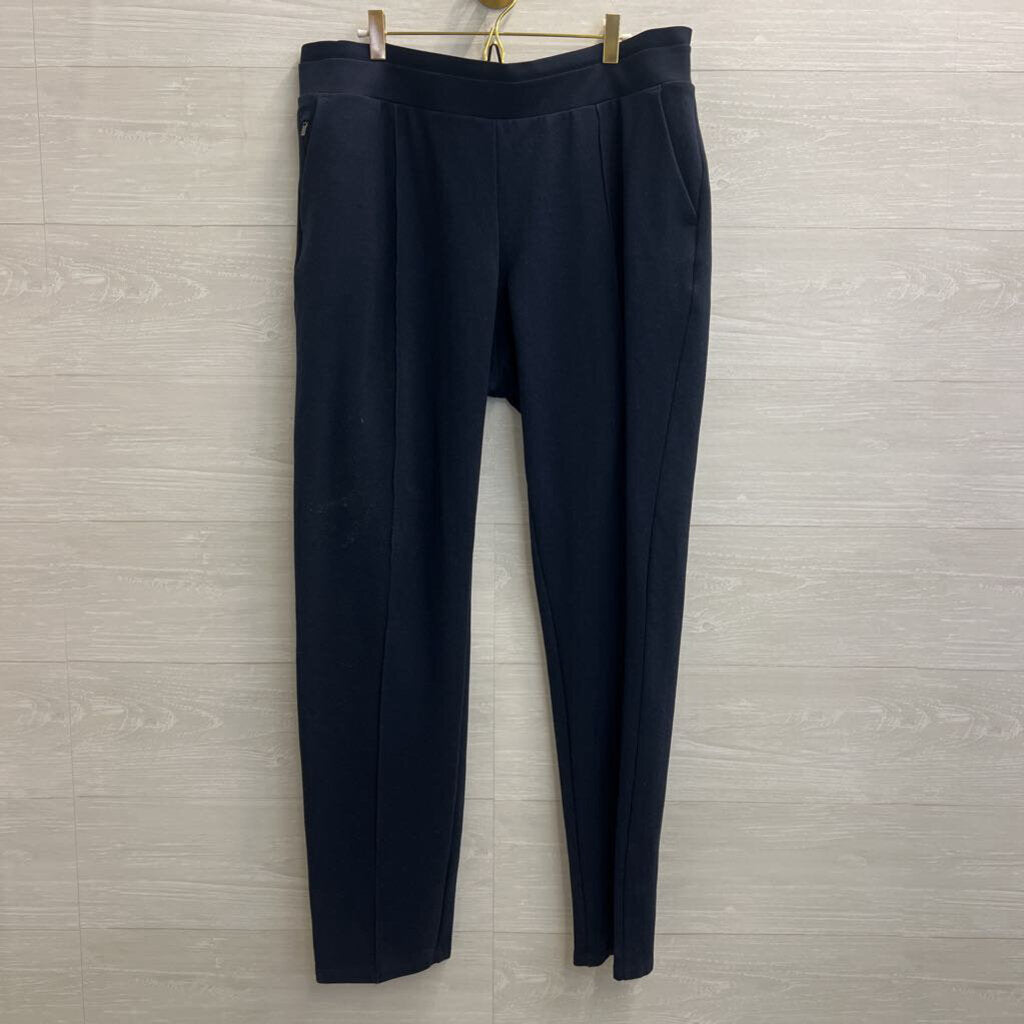 Athleta Navy Wide Leg Pull On Pants Extra Large Tall