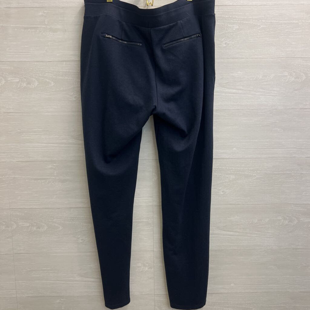 Athleta Navy Wide Leg Pull On Pants Extra Large Tall