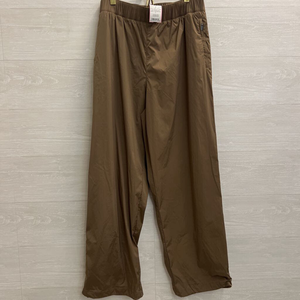 Athleta Brown Wide Leg Windbreaker Pants Large