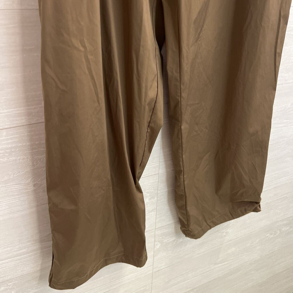 Athleta Brown Wide Leg Windbreaker Pants Large