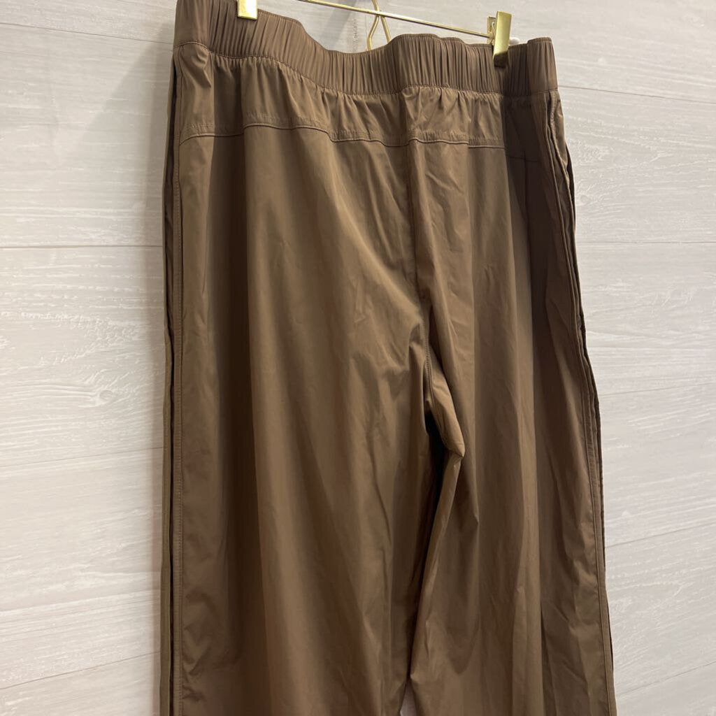 Athleta Brown Wide Leg Windbreaker Pants Large