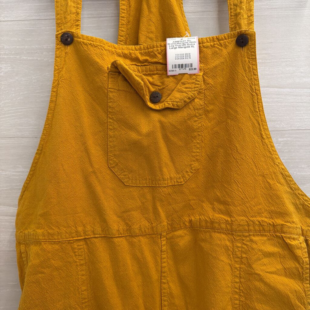 Marigold Wide Leg Overalls Extra Large