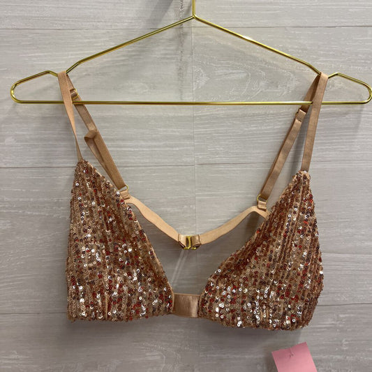 Rose Gold Sequin Bralette Large