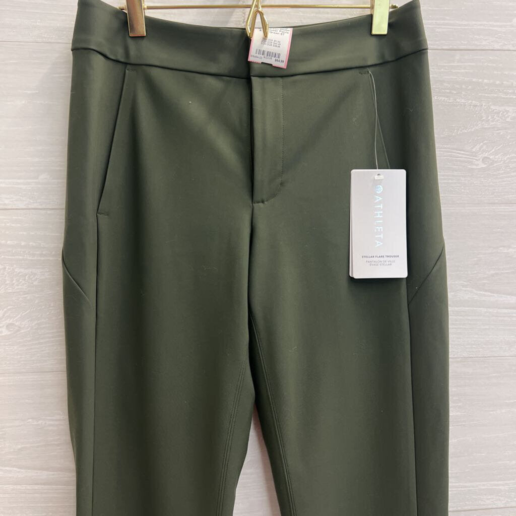 Athleta Green Stellar Flare Trouser Pants 6 Tall