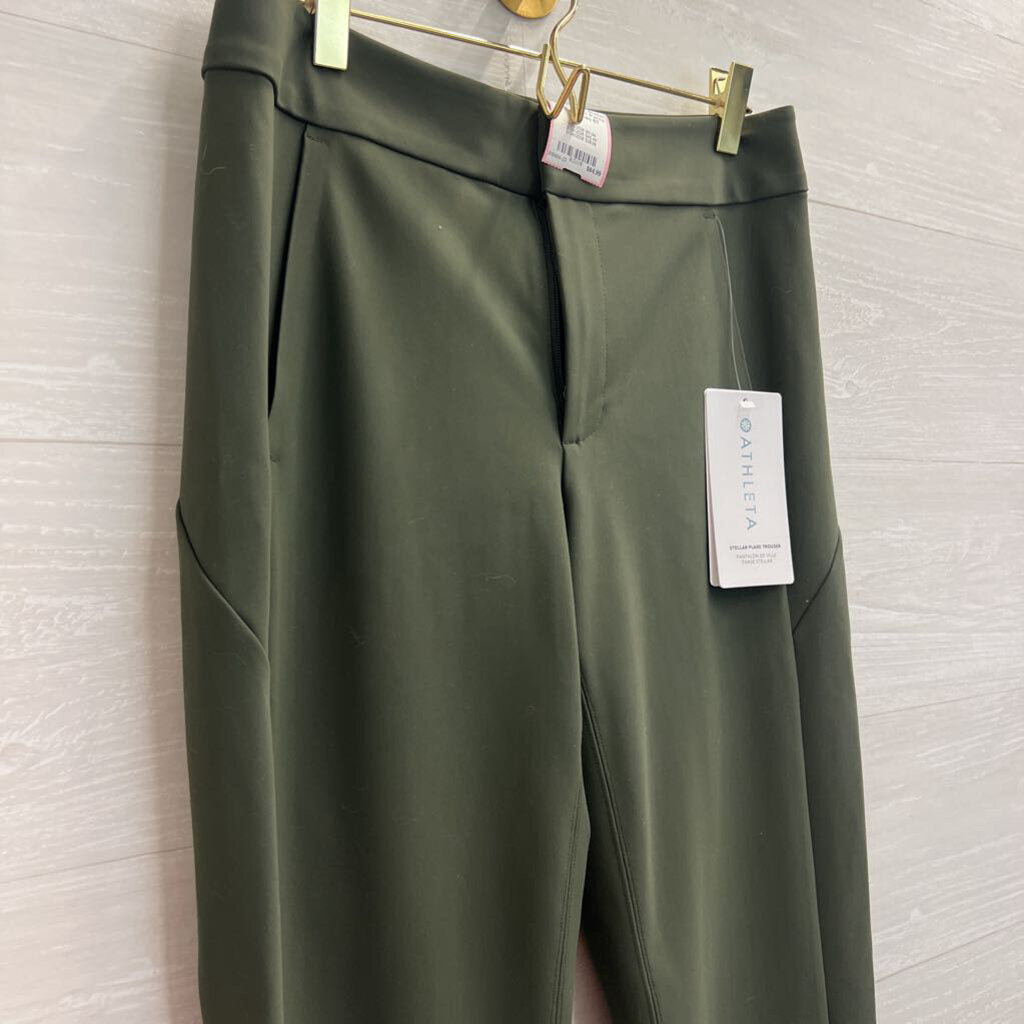 Athleta Green Stellar Flare Trouser Pants 6 Tall