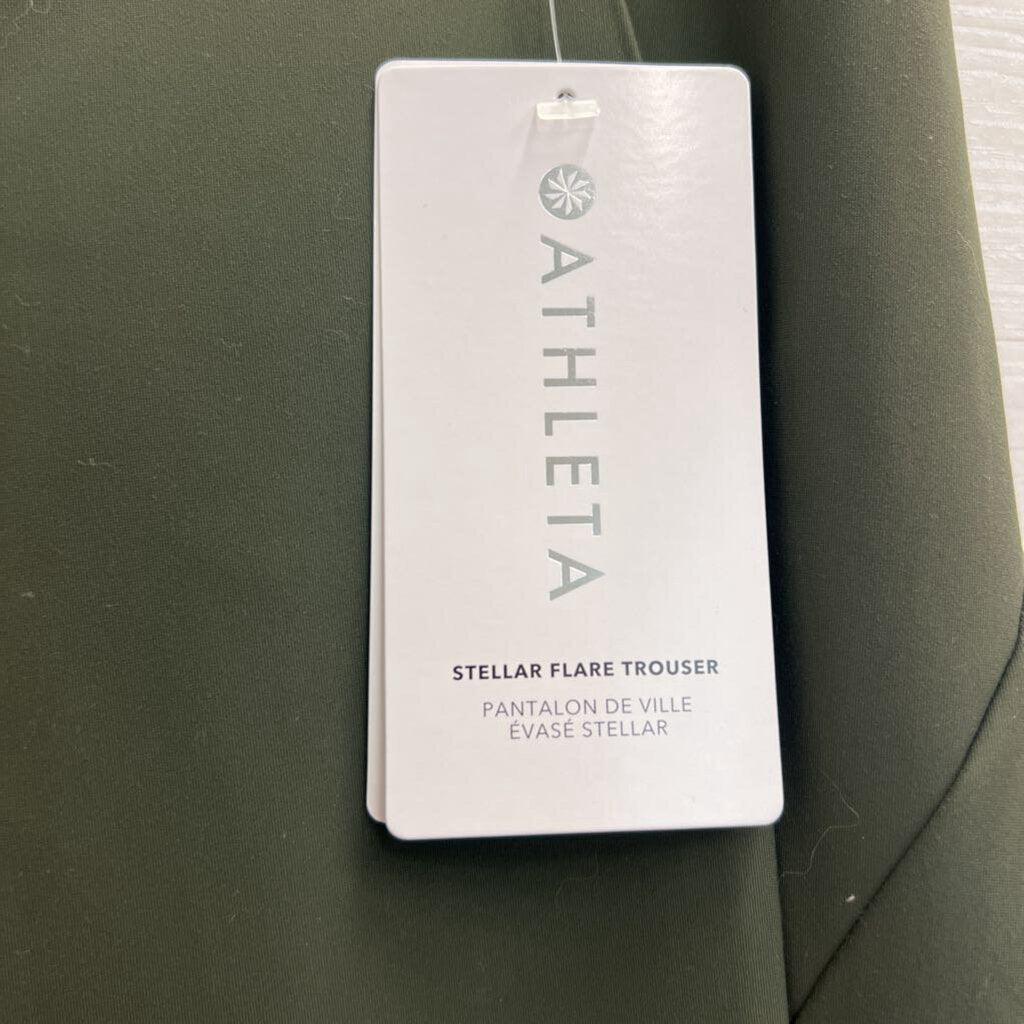 Athleta Green Stellar Flare Trouser Pants 6 Tall