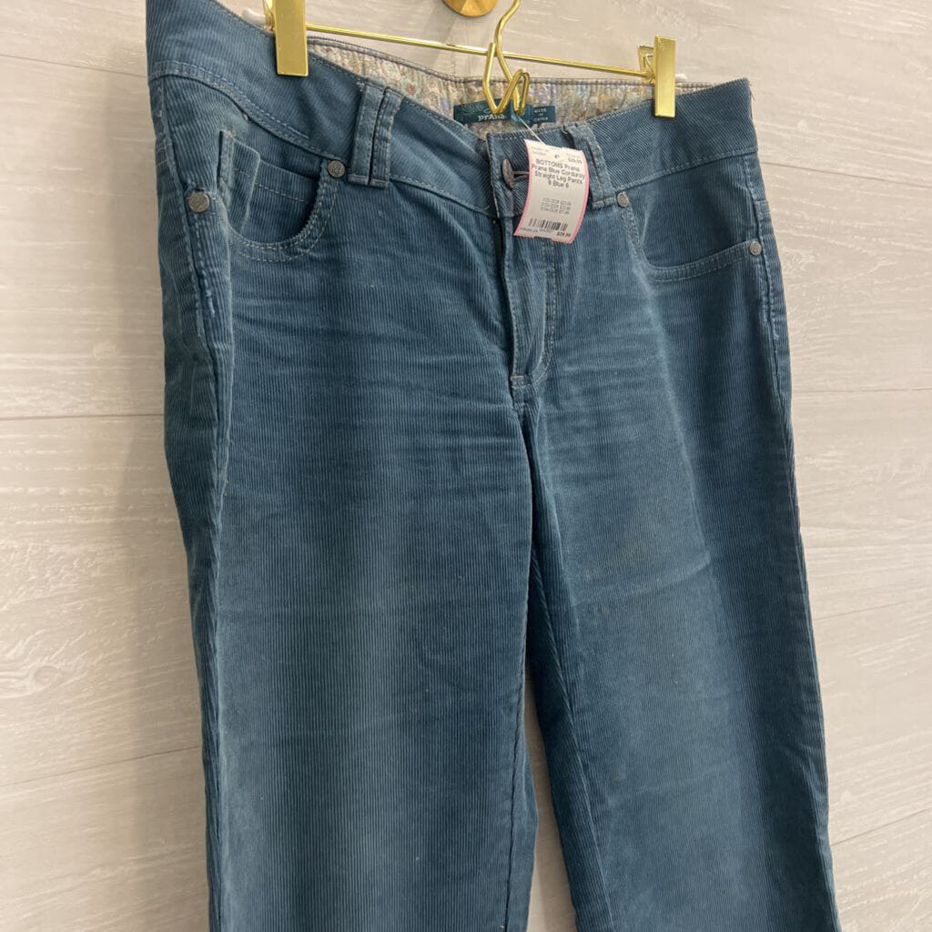 Prana Blue Corduroy Straight Leg Pants 6