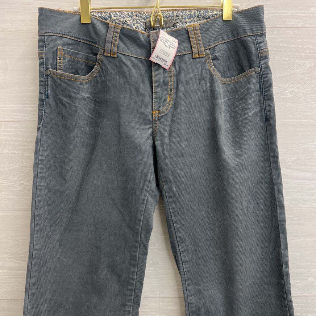Prana Blue Corduroy Straight Leg Pants 6