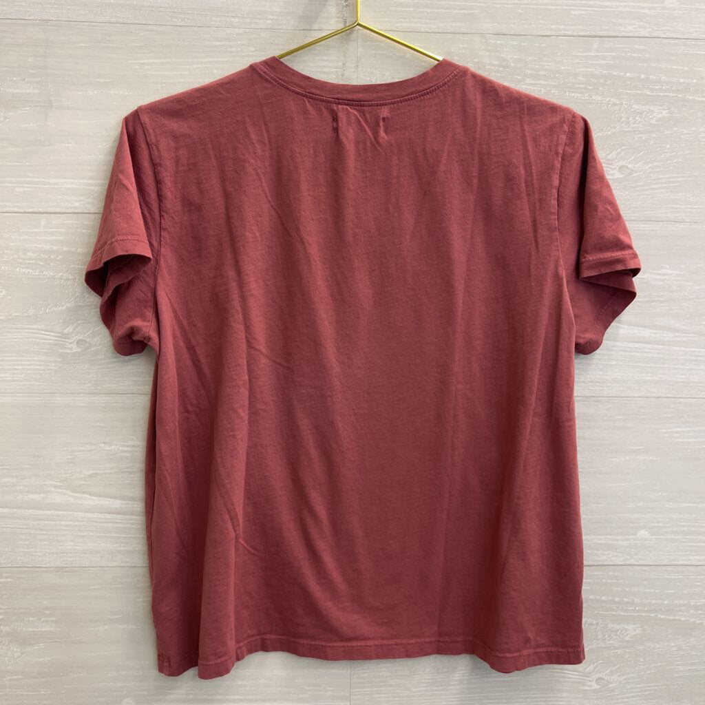 Velvet Pink Paw Print Patchwork Short Sleeve Top Extra Large