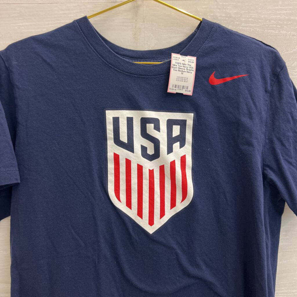 The Nike Tee Navy USA Short Sleeve Graphic Tee Medium