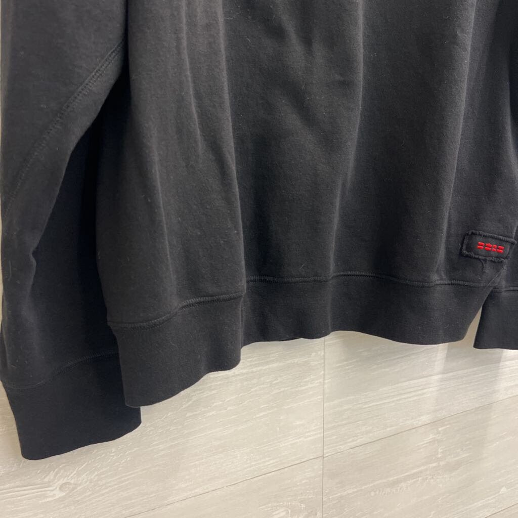 Peace Love World Black Love Scoop Neck Sweatshirt Medium