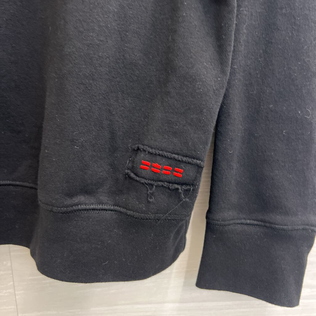 Peace Love World Black Love Scoop Neck Sweatshirt Medium