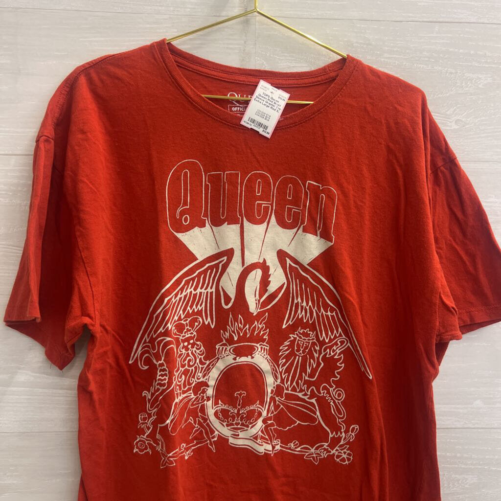 Queen Red Short Sleeve Graphic Tee Extra Large