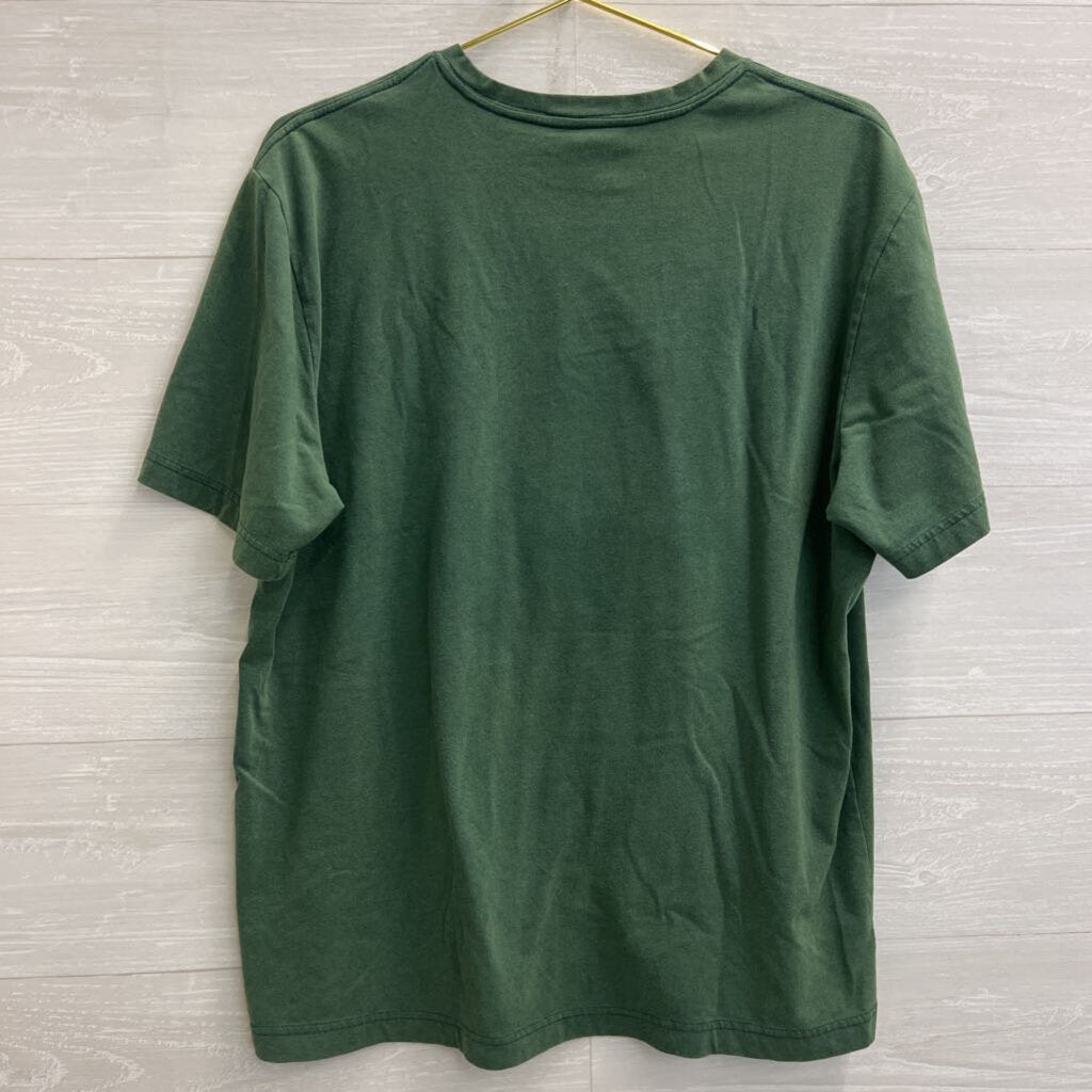 Social Culture Green/ White Lucky Vibes Short Sleeve Graphic Tee Large