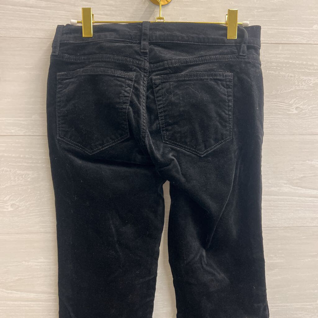 Loft Black Velvet Skinny Leg Pants 27