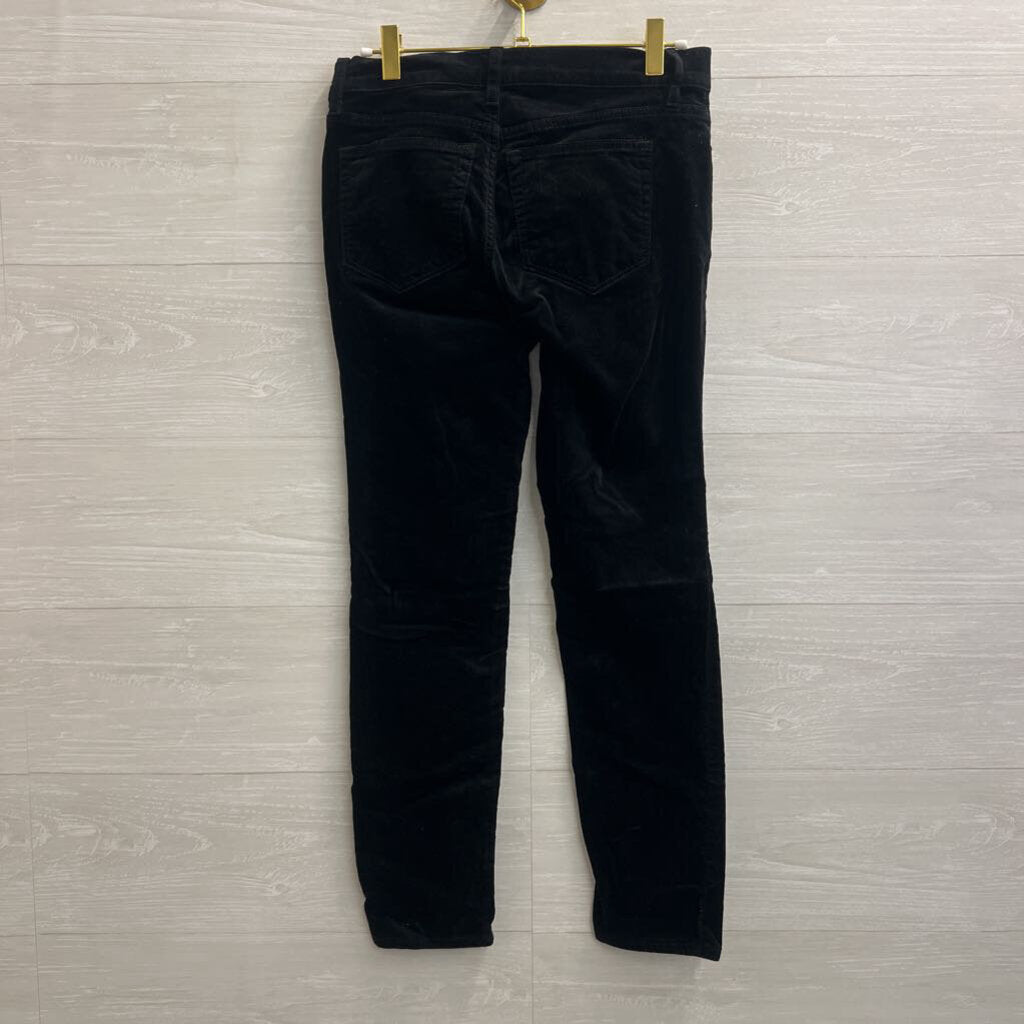Loft Black Velvet Skinny Leg Pants 27