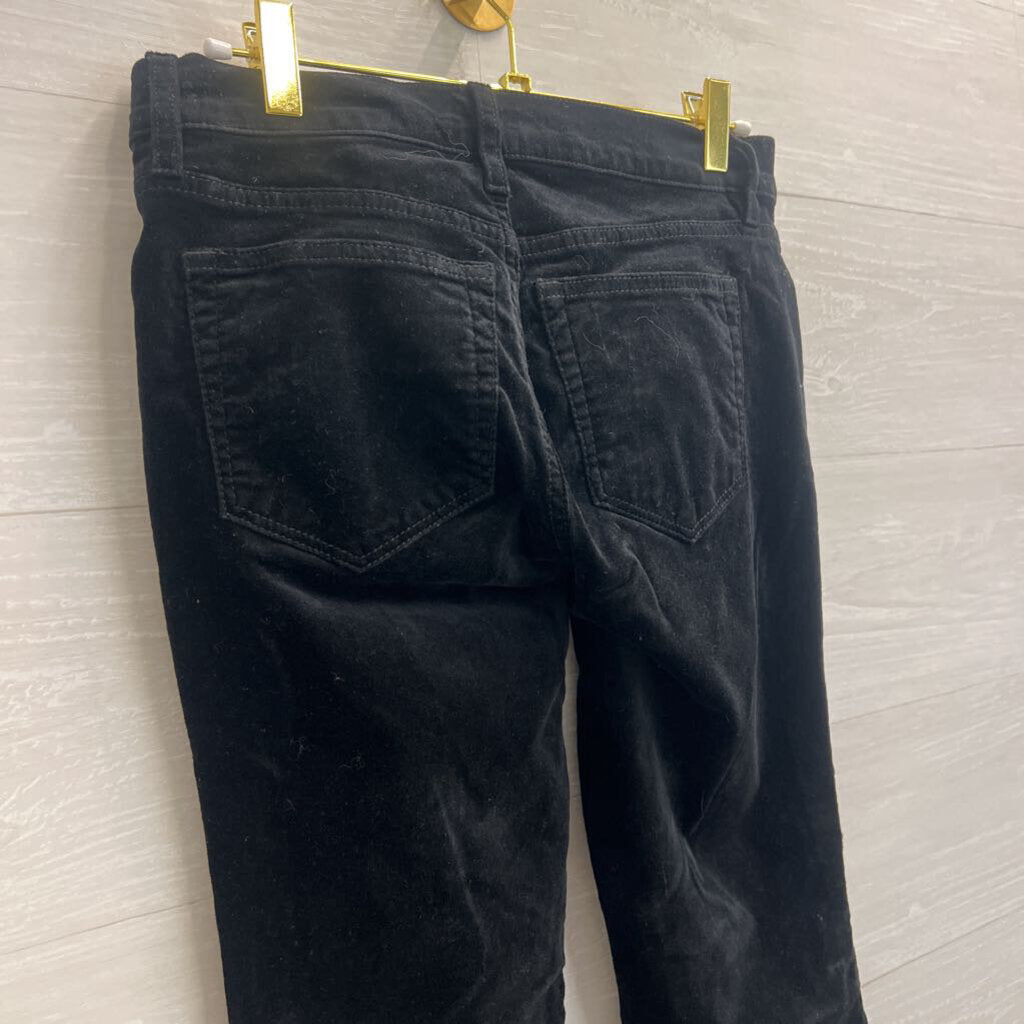 Loft Black Velvet Skinny Leg Pants 27