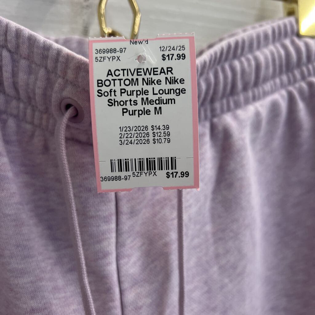 Nike Soft Purple Lounge Shorts Medium
