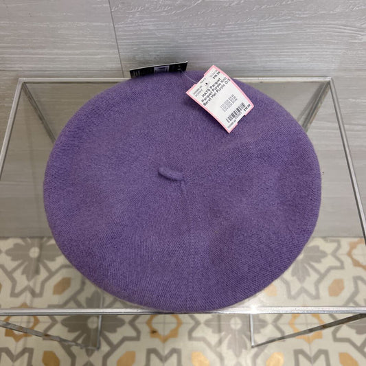 Parquet Purple Knit Beret Hat