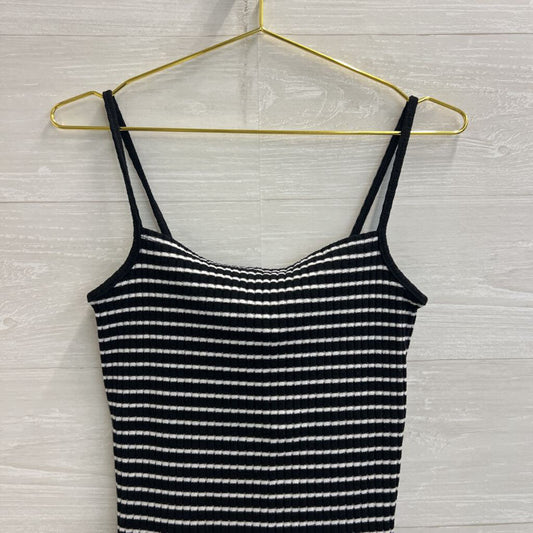 Madewell Black/ White Striped Knit Tank Top Small